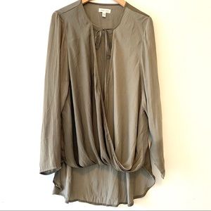 UO Silence and Noise Surplice Wrap Tunic | sz M